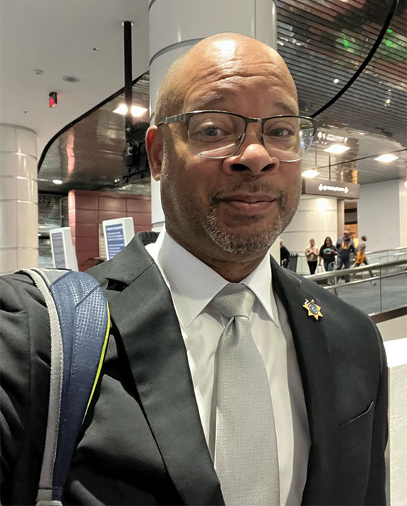 A selfie of Nevada Attorney General Aaron Ford at an airport