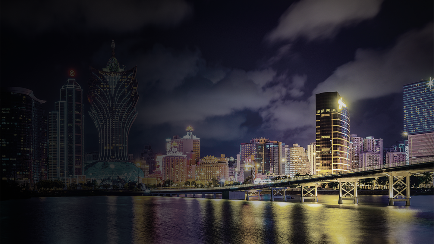 Macau, China, at night